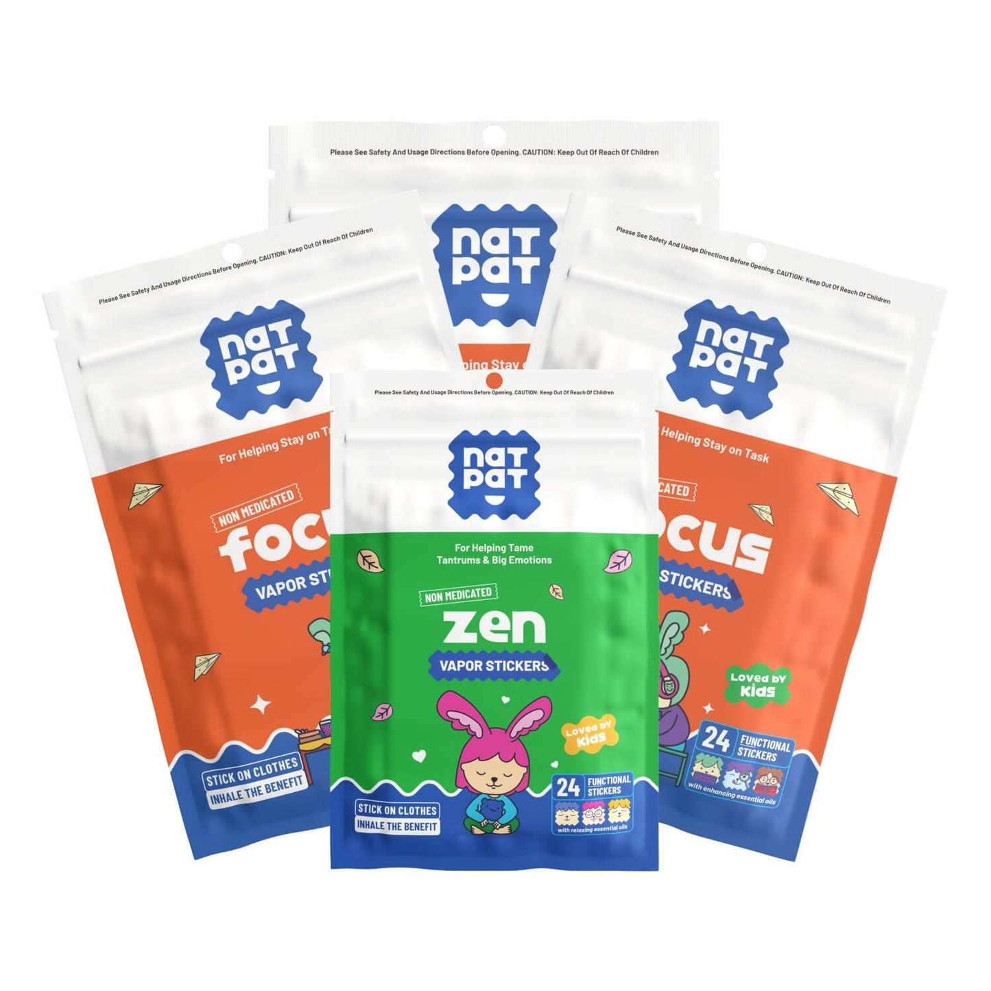 3 Packs of FocusPatch Stickers + 1 Pack ZenPatch Stickers