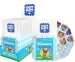 NatPat Kids Mosquito Repellent Stickers 16s - 10 Resale Packs in a Display Box