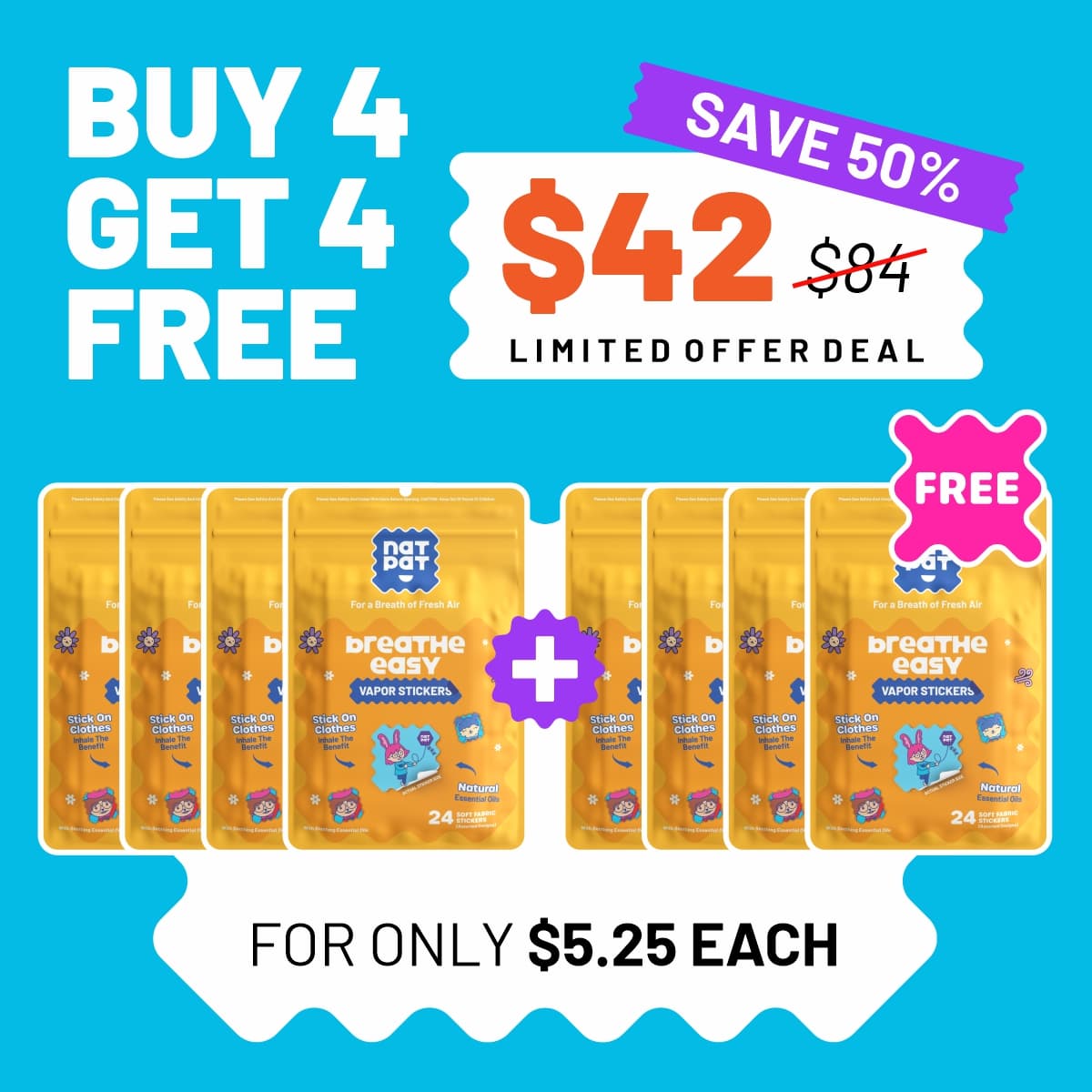 StuffyPatch - Breath Easy Stickers (Exclusive Offer)