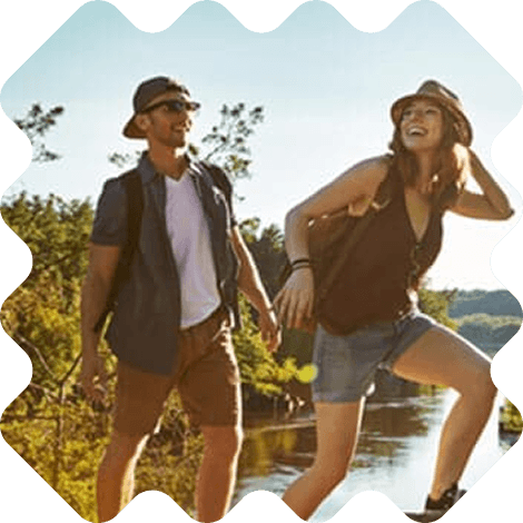 Couple walking