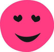 Buzzpatch Pink Smiley Face With Heart Eyes