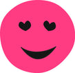 Buzzpatch Pink Smiley Face With Heart Eyes