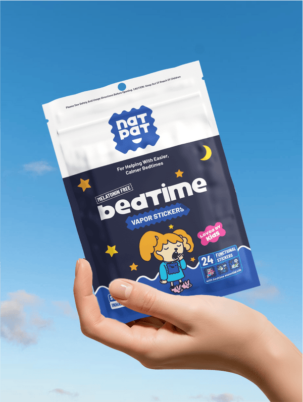 SleepyPatch pack held in a hand outdoors