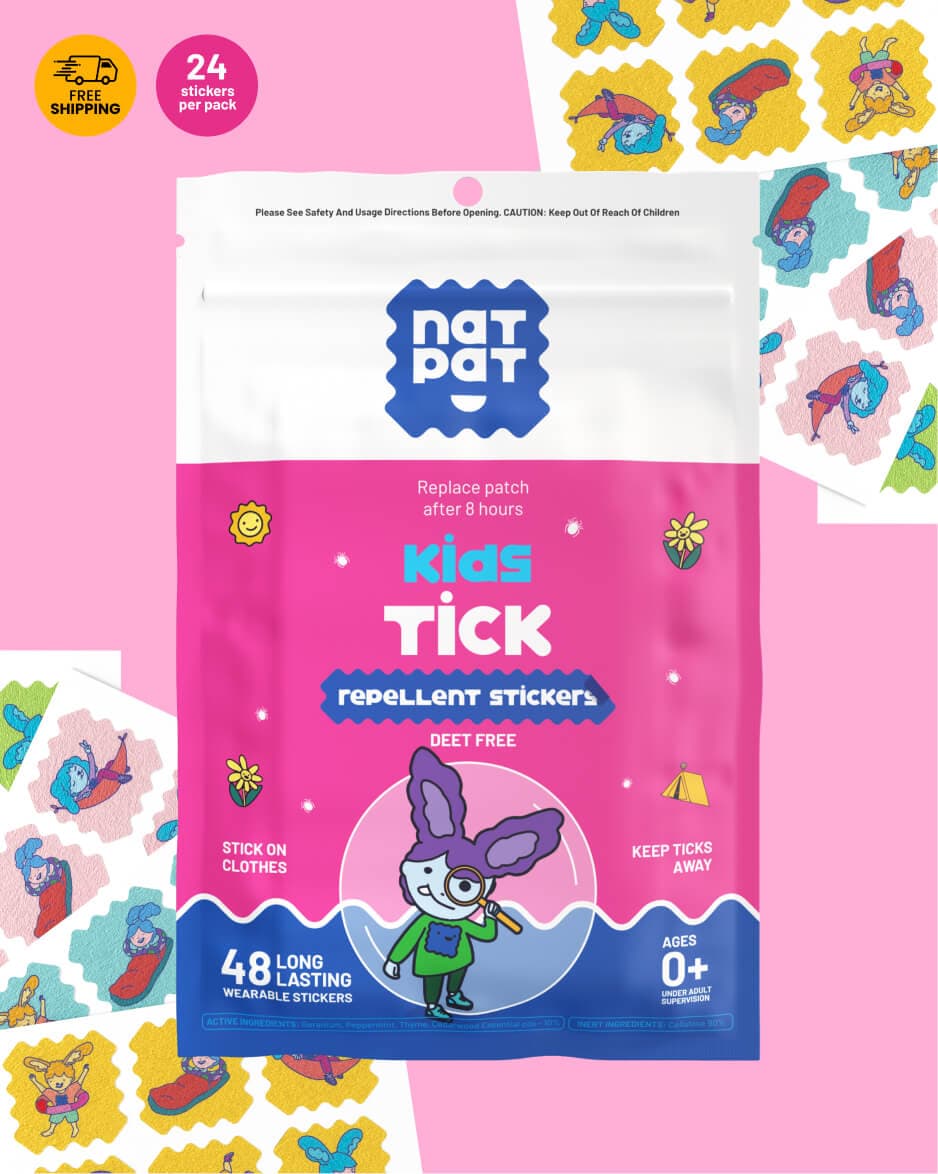 Buy Kids Tick Repellent Stickers | Safe & Natural | NATPAT TrailPatch
