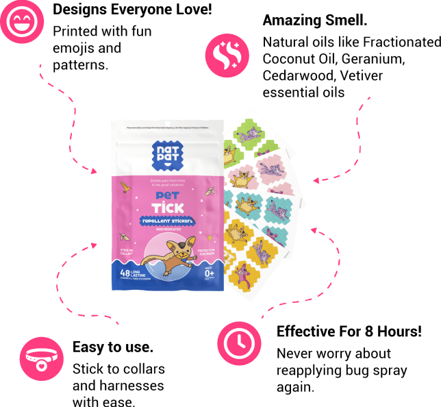 Pet Tick Repellent TrailPatch Stickers