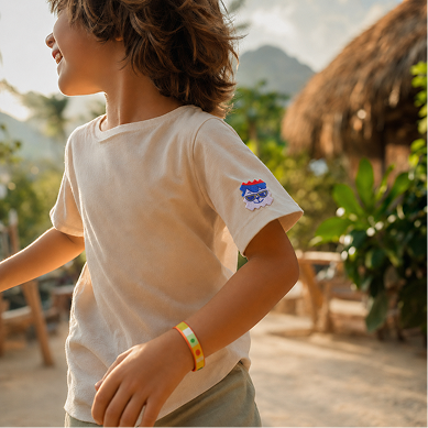 kids using NatPat travel mosquito protection