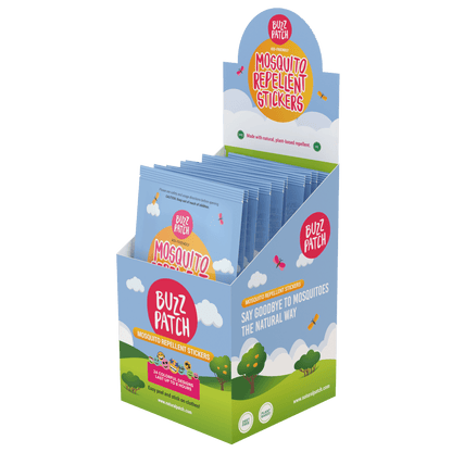 30 x BuzzPatch individual resale packets in a Retail Display Box - US