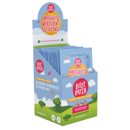 30 x BuzzPatch individual resale packets in a Retail Display Box - US