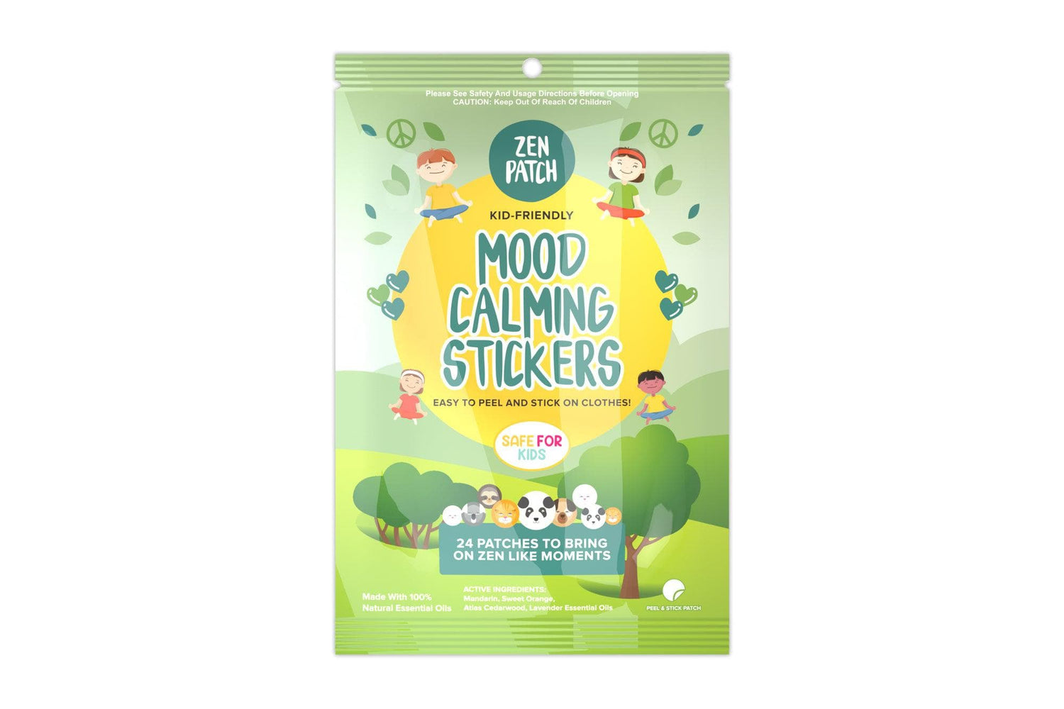 30 x ZenPatch Mood Calming Stickers individual resale packets in a Retail Display Box big image 3