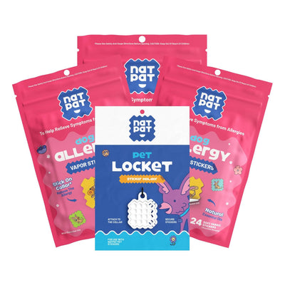 3 Packs of Dog Allergy Relief Stickers + 1 Pet Locket
