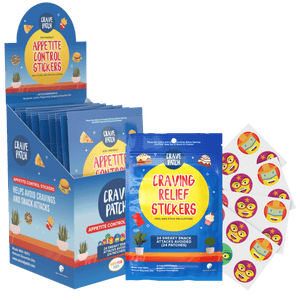 30 x CravePatch Appetite Control Stickers individual resale packets in a Retail Display Box*
