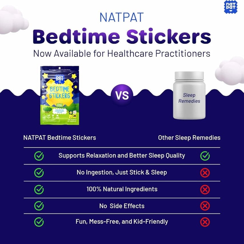 30 x SleepyPatch Sleep Promoting Stickers individual resale packets in a Retail Display Box*