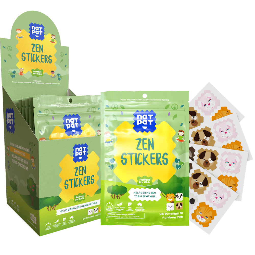 30 x ZenPatch Mood Calming Stickers individual resale packets in a Retail Display Box*