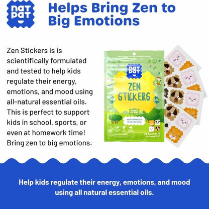 30 x ZenPatch Mood Calming Stickers individual resale packets in a Retail Display Box*