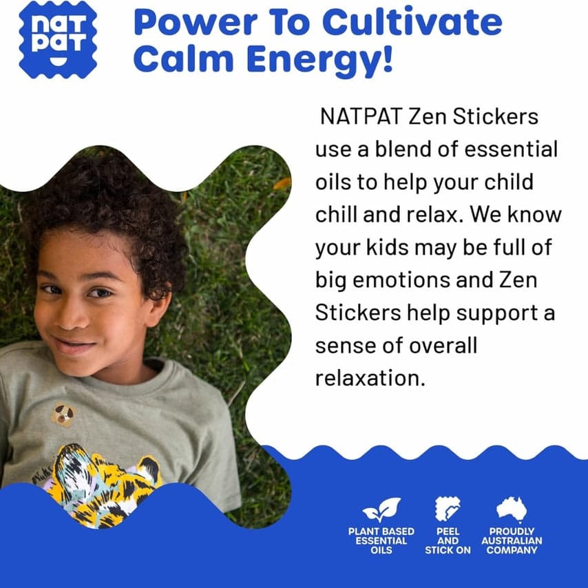 30 x ZenPatch Mood Calming Stickers individual resale packets in a Retail Display Box*