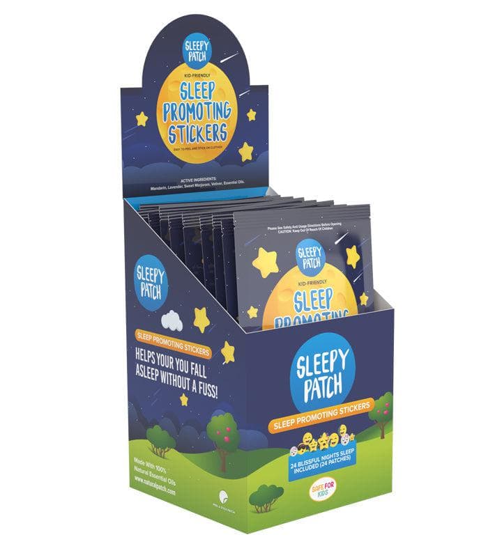 30 x SleepyPatch Sleep Promoting Stickers individual resale packets in a Retail Display Box*
