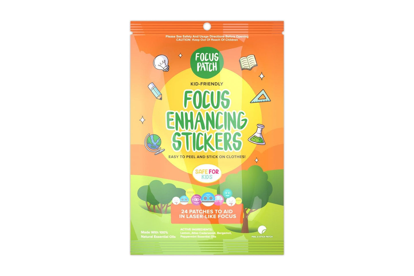 30 x FocusPatch Focus Enhancing Stickers individual resale packets in a Retail Display Box*