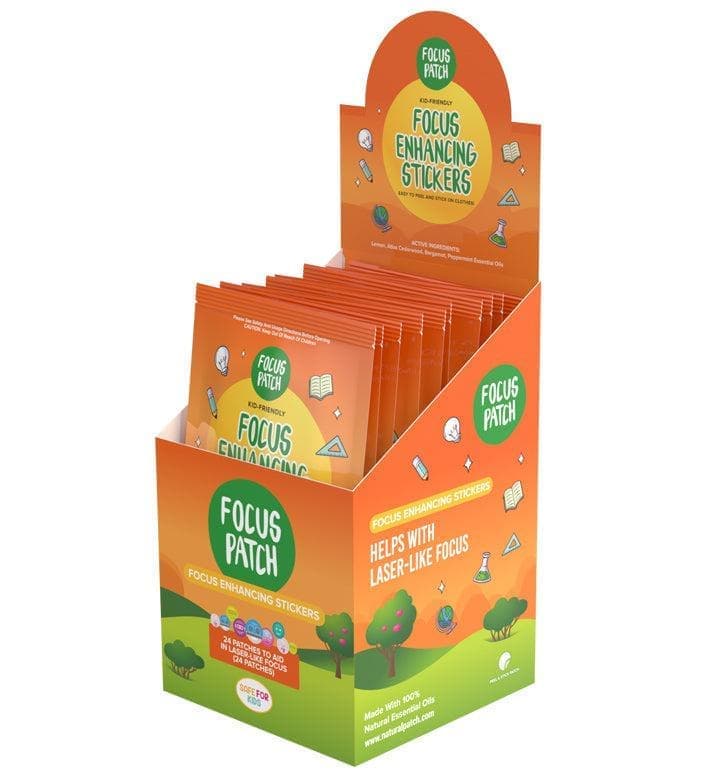 30 x FocusPatch Focus Enhancing Stickers individual resale packets in a Retail Display Box - HA NZ big image 1