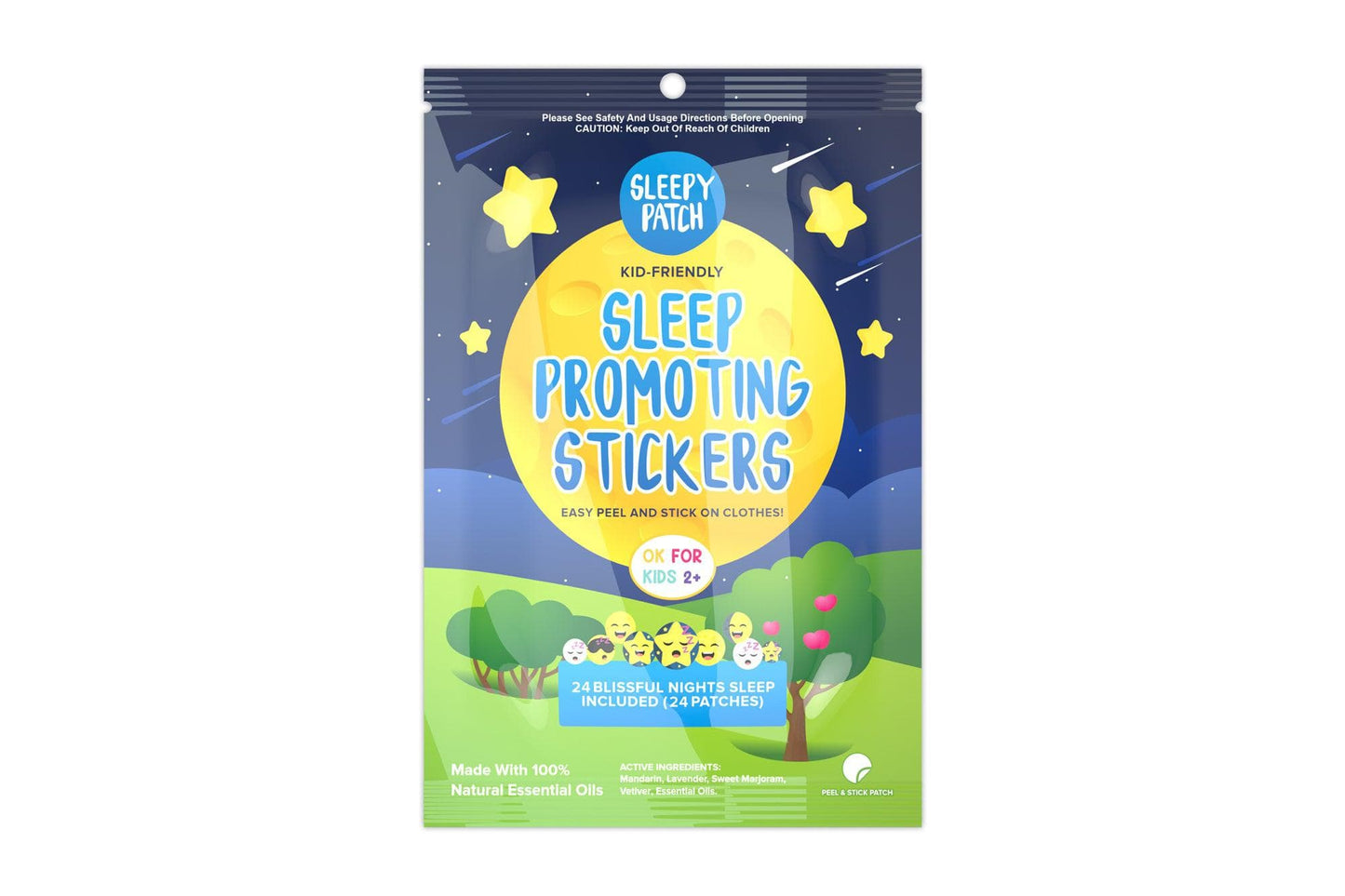 30 x SleepyPatch Sleep Promoting Stickers individual resale packets in a Retail Display Box