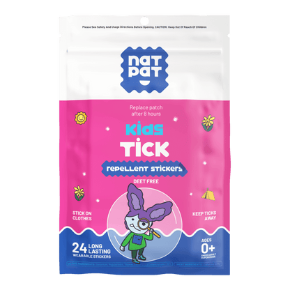 Kids Tick Repellent Stickers- 10 individual resale packets in Retail Display Box