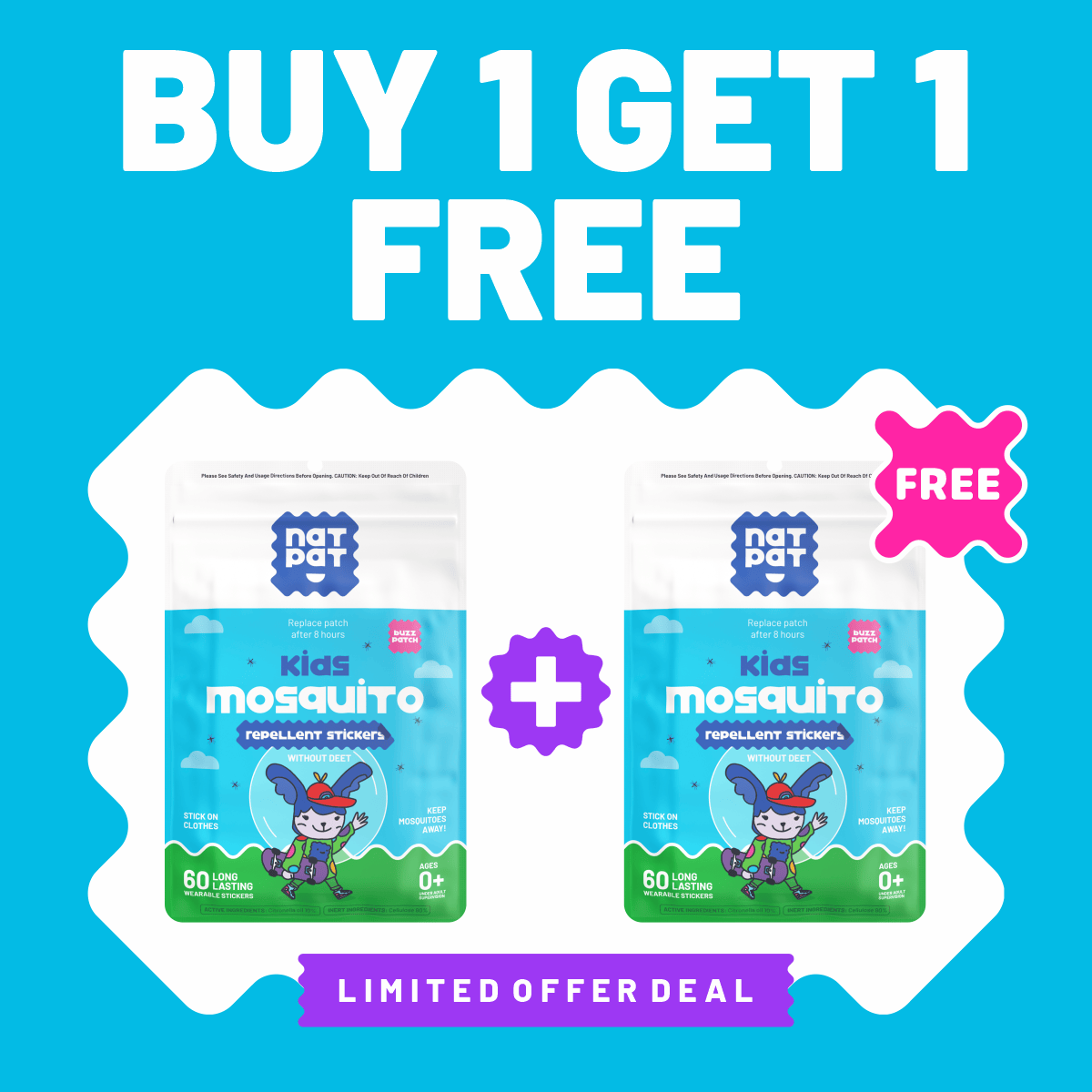 BuzzPatch - Mosquito Patches For Kids (Exclusive Offer)