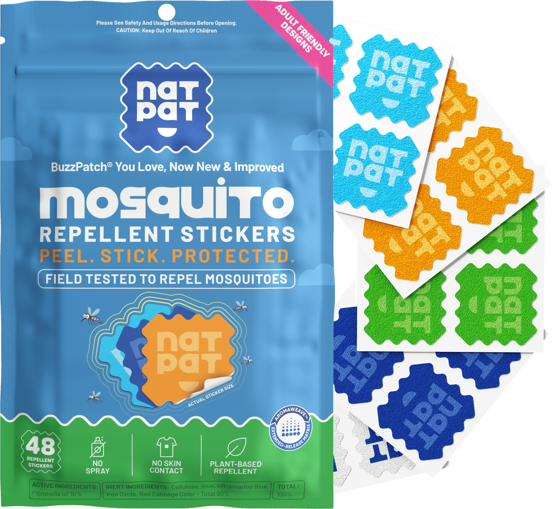 NATPAT BuzzPatch Mosquito Repellent Patches - Thumbnail 3