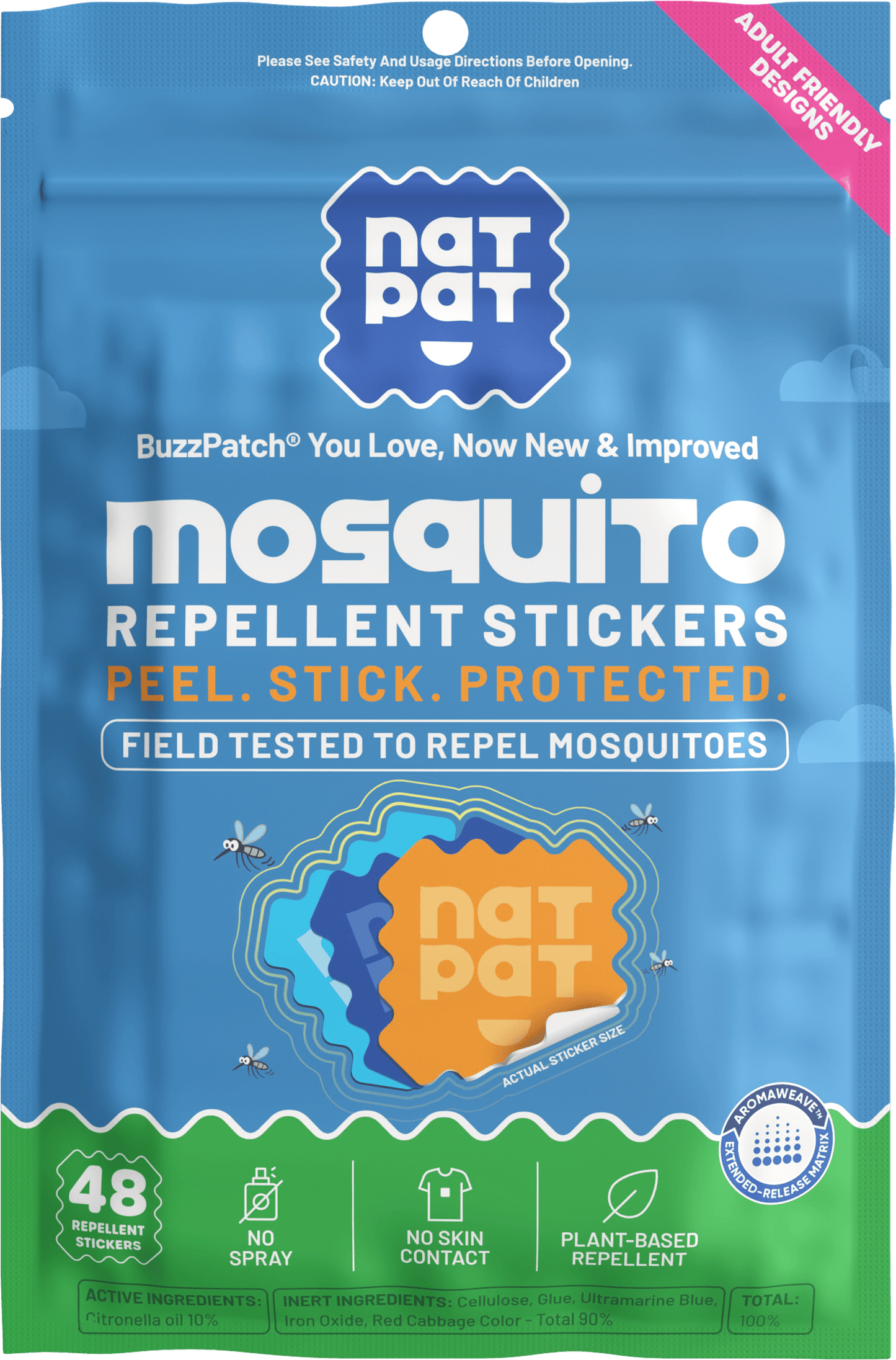 Mosquito Stickers for Adults