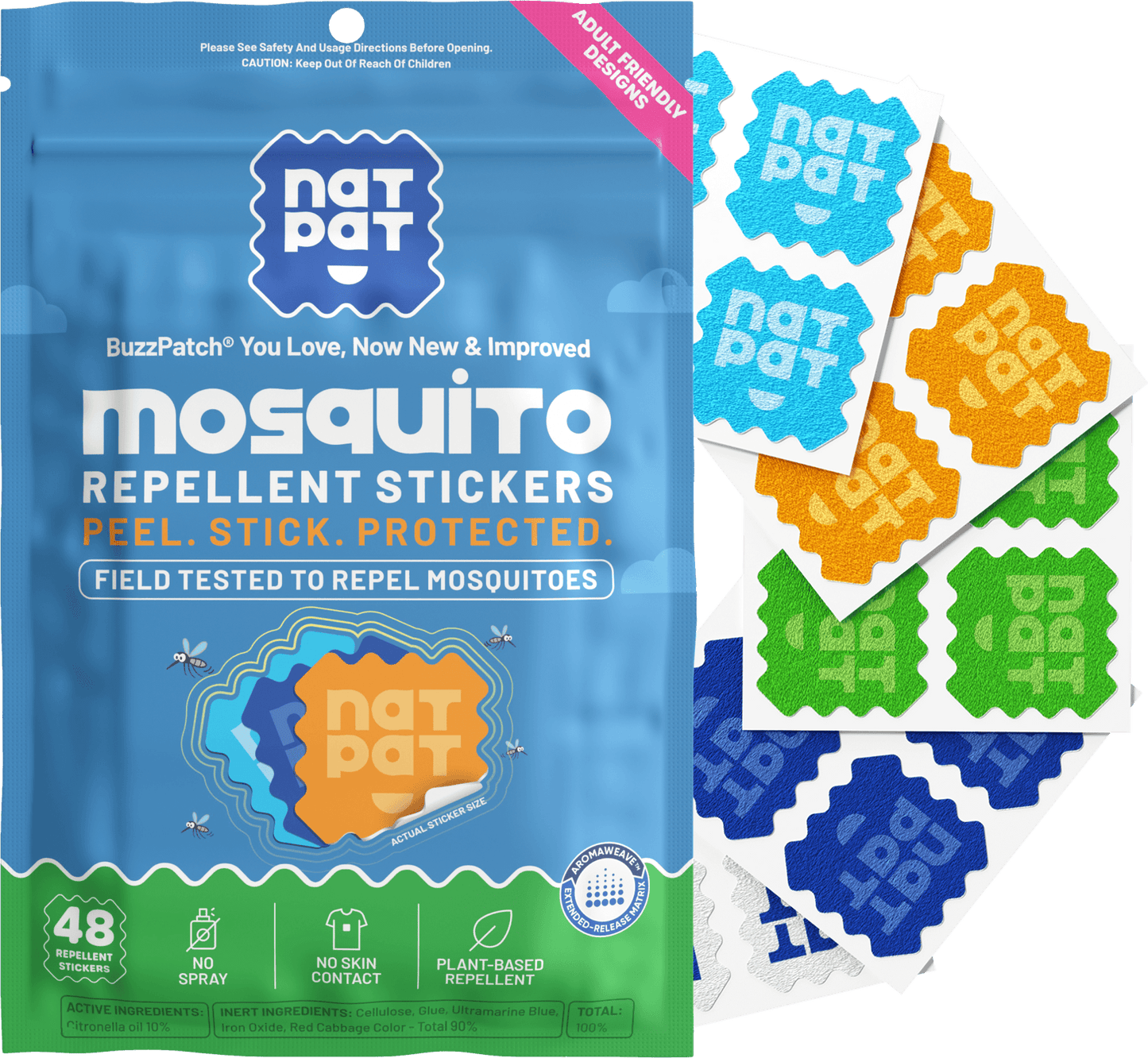Mosquito Stickers for Adults