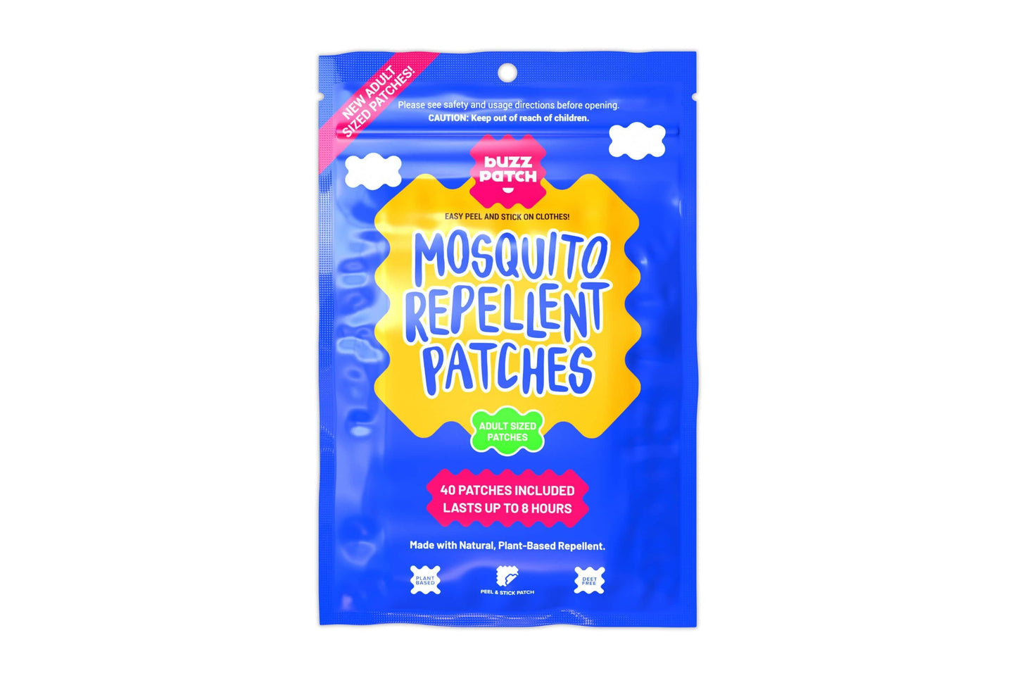 *Adult Sized BuzzPatch Mosquito Repellent Patches