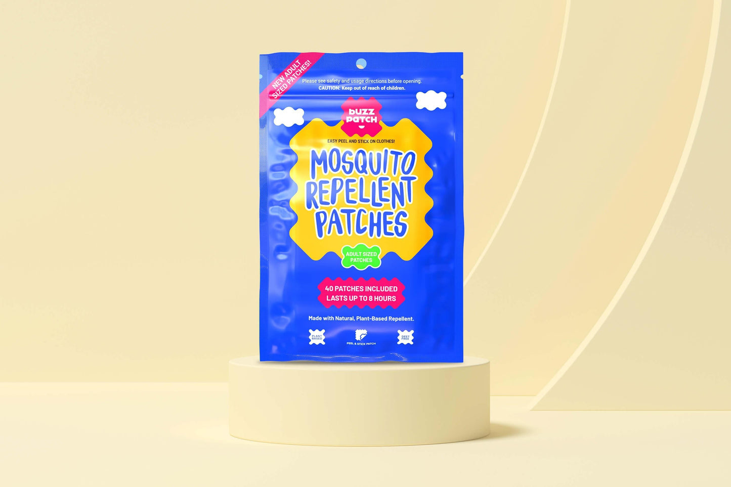 *Adult Sized BuzzPatch Mosquito Repellent Patches
