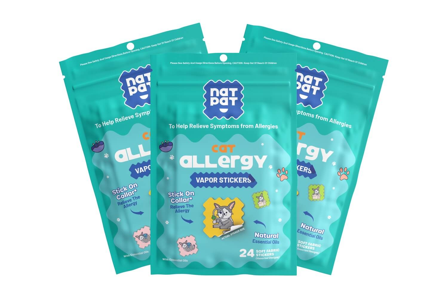 Cat Allergy Relief Vapor Stickers