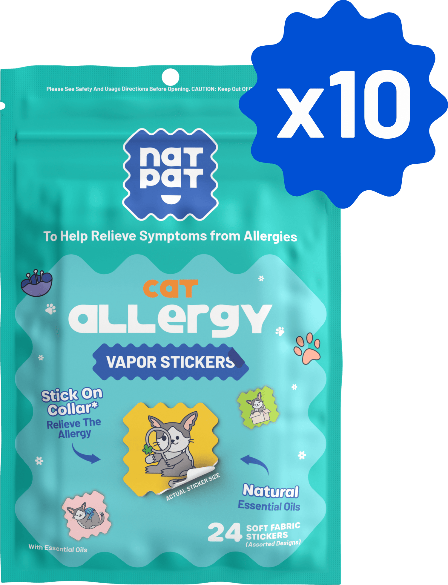 Cat Allergy Vapor Stickers big image 1