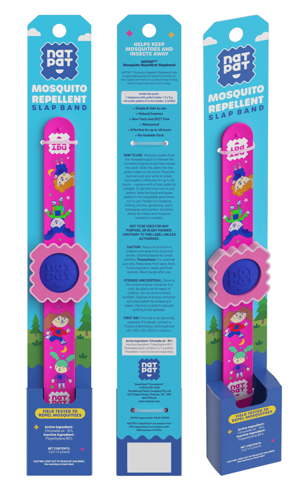 NATPAT Mosquito Repellent Slap Band