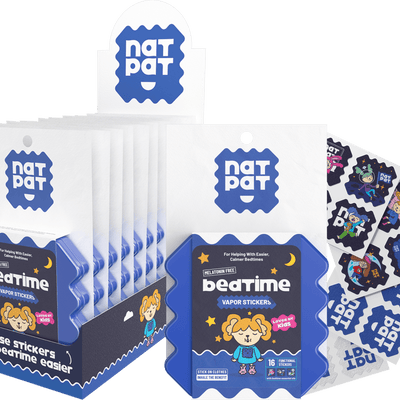 NatPat Kids Bedtime Sleep Promoting Sticker 16pk - 10 Resale Packs in a Display Box