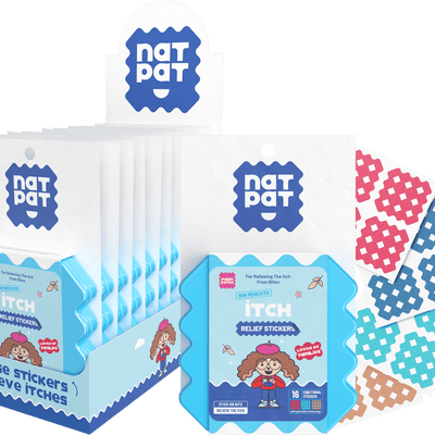 NatPat Kids Itch Relief Stickers 16s - 10 Resale Packs in a Display Box