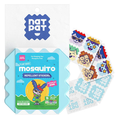 NatPat Kids Mosquito Repellent Stickers 16s - 10 Resale Packs in a Display Box