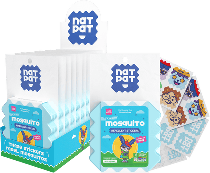 NatPat Kids Mosquito Repellent Stickers 16s - 10 Resale Packs in a Display Box