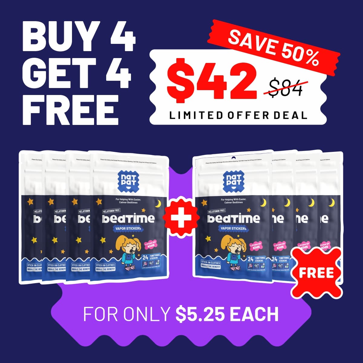 SleepyPatch For Kids - Sleep Promoting Stickers (Exclusive Offer)