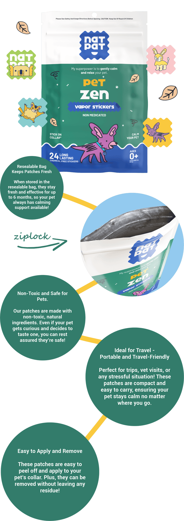 Pet Zen Vapor Stickers – Dog Stress Relief
