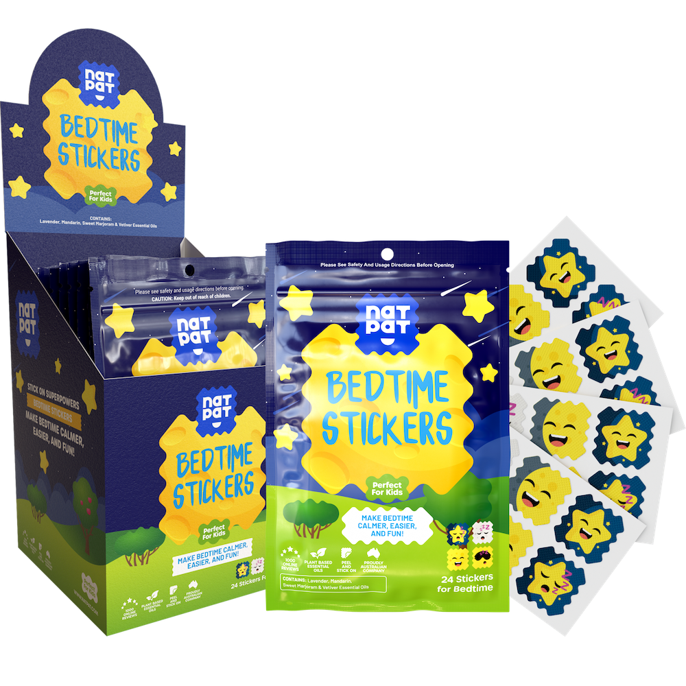 30 x SleepyPatch Sleep Promoting Stickers individual resale packets in a Retail Display Box*