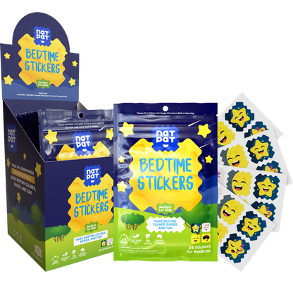 30 x SleepyPatch Sleep Promoting Stickers individual resale packets in a Retail Display Box*