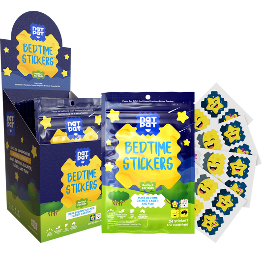 30 x SleepyPatch Sleep Promoting Stickers individual resale packets in a Retail Display Box*