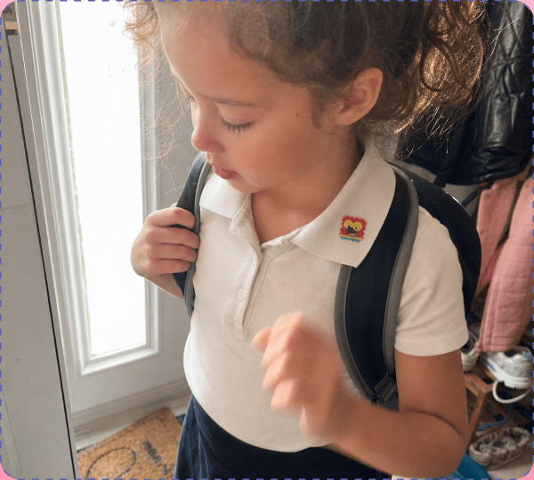 Placeholder photo frame for the Seasonal allergy relief sticker patch worn on a collar.